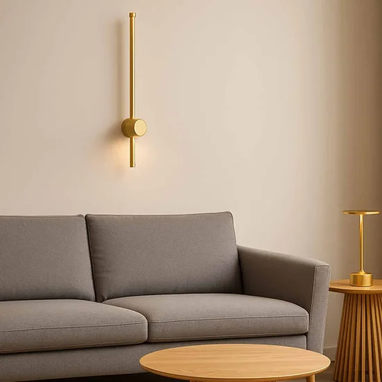 APPLIQUE LED 8W 3000K ACIER PEINT DORÉ 60CM MIREA