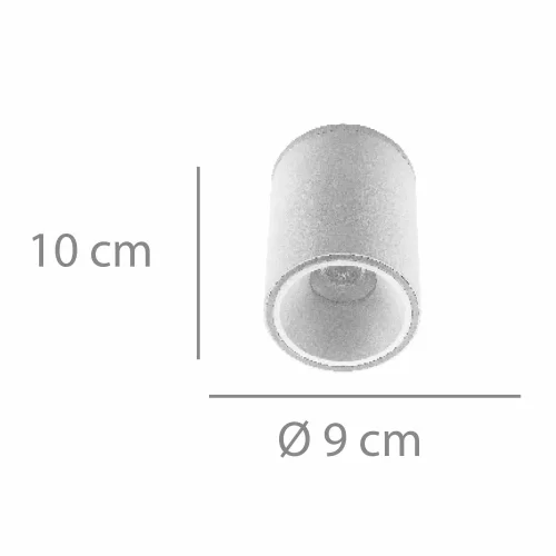 SPOT LED CYLINDRIQUE SAILLANT 14W 4000K Ø9CM BLANC