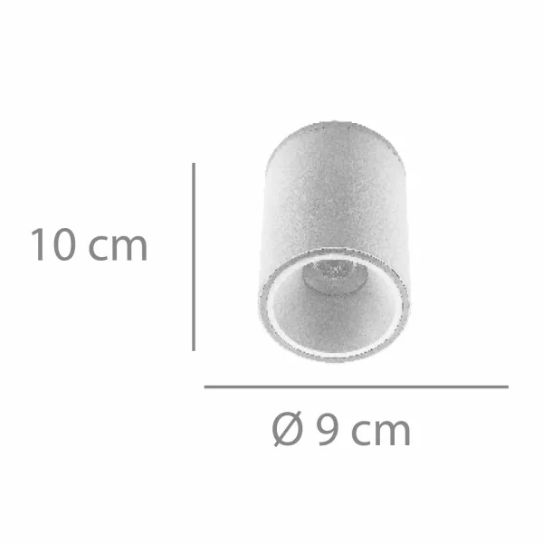 SPOT LED CYLINDRIQUE SAILLANT 14W 4000K Ø9CM NOIR