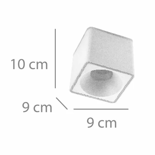 SPOT EN SAILLIE CARRÉ LED 14W 4000K 9x9CM BLANC