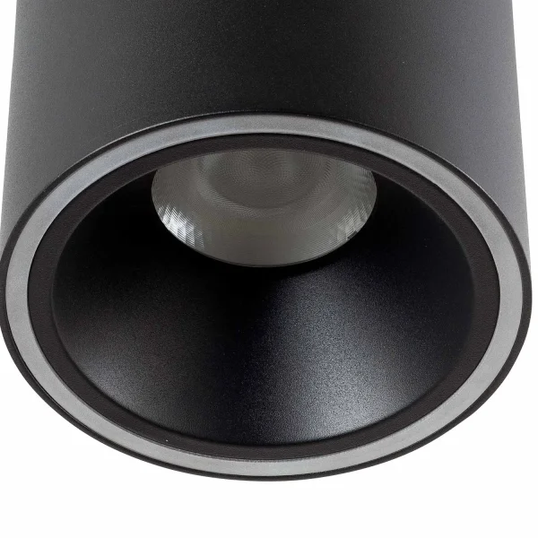 SPOT EN SAILLIE CYLINDRIQUE LED 25W 4000K Ø12 CM NOIR