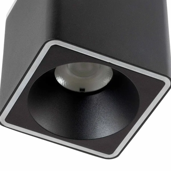 SPOT DE SURFACE LED CARRÉ 25W 4000K 12x12CM NOIR