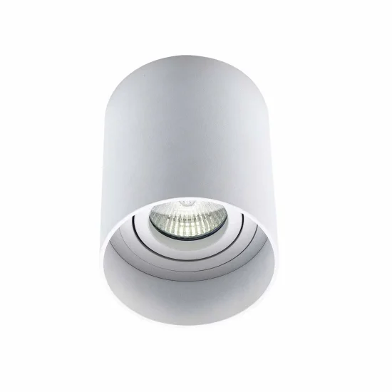SPOT DE SURFACE CYLINDRIQUE GU10 ORIENTABLE Ø9CM BLANC