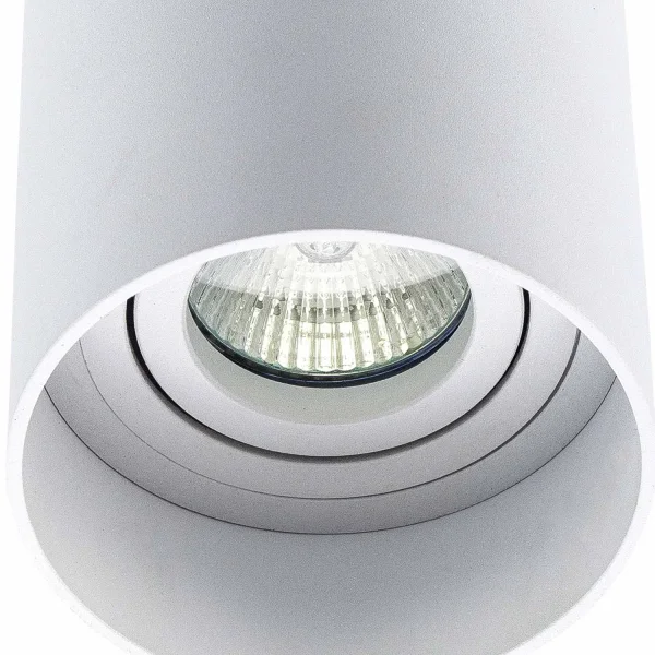 SPOT DE SURFACE CYLINDRIQUE GU10 ORIENTABLE Ø9CM BLANC