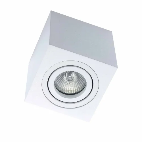 SPOT DE SURFACE CARRÉ GU10 ORIENTABLE 9x9 CM BLANC
