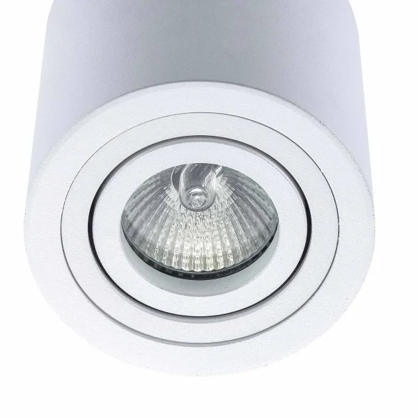 SPOT DE SURFACE CYLINDRIQUE GU10 ORIENTABLE Ø9 CM BLANC