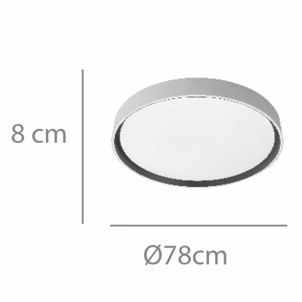 PLAFONNIER LED 106W RÉGLABLE Ø78CM BLANC/DORÉ ORANE