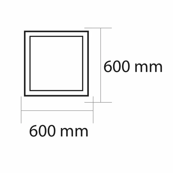 PLAFONNIER LED SURFACE 48W 60x60cm SÉLECTEUR COULEUR ALUMINIUM BLANC