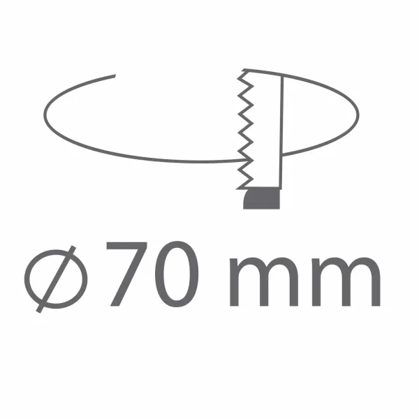 SPOT ENCASTRÉ ROND EXTRA PROFOND 3,5 CM EN ALUMINIUM BLANC