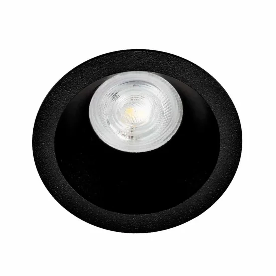 SPOT ENCASTRÉ ROND PROFONDEUR EXTRA 3,5 CM ALUMINIUM NOIR
