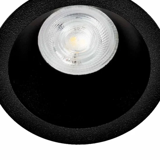 SPOT ENCASTRÉ ROND PROFONDEUR EXTRA 3,5 CM ALUMINIUM NOIR 2