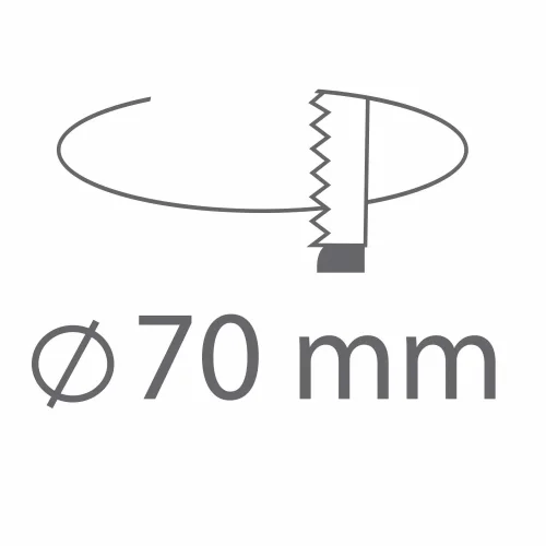 SPOT ENCASTRÉ ROND PROFONDEUR EXTRA 3,5 CM ALUMINIUM NOIR