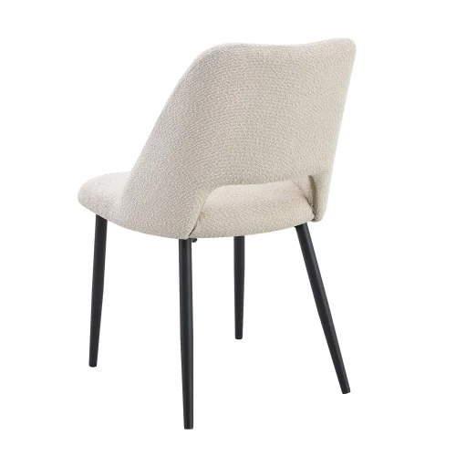 CHAISE DE SALLE À MANGER TAPISSÉE SABLE EBONY