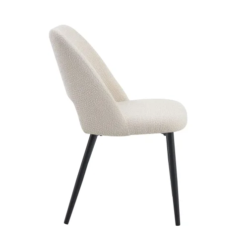 CHAISE DE SALLE À MANGER TAPISSÉE SABLE EBONY