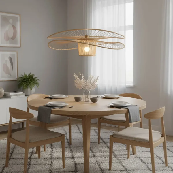 SUSPENSION EN BOIS Ø60CM E27 PORTOBELO