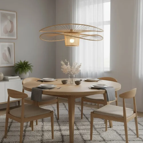 SUSPENSION EN BOIS Ø60CM E27 PORTOBELO