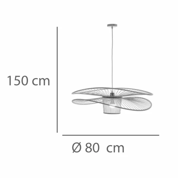 SUSPENSION EN BOIS Ø80CM E27 NUKU