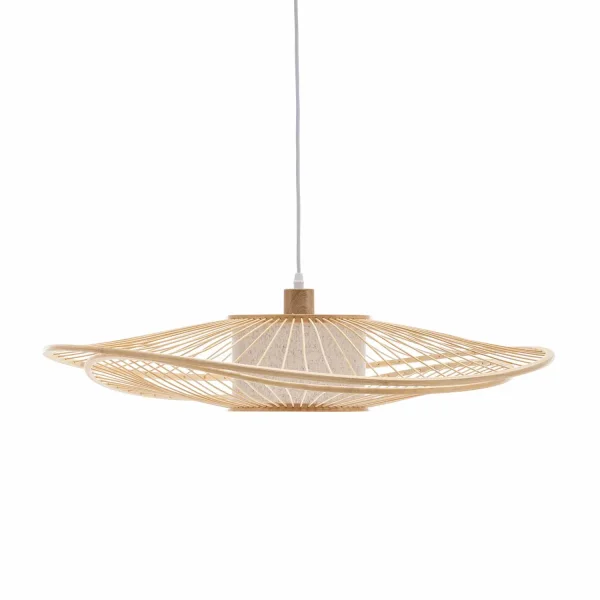 SUSPENSION EN BOIS ET TISSU Ø70CM E27 MALAI