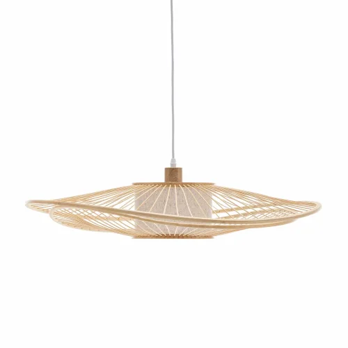 SUSPENSION EN BOIS ET TISSU Ø70CM E27 MALAI