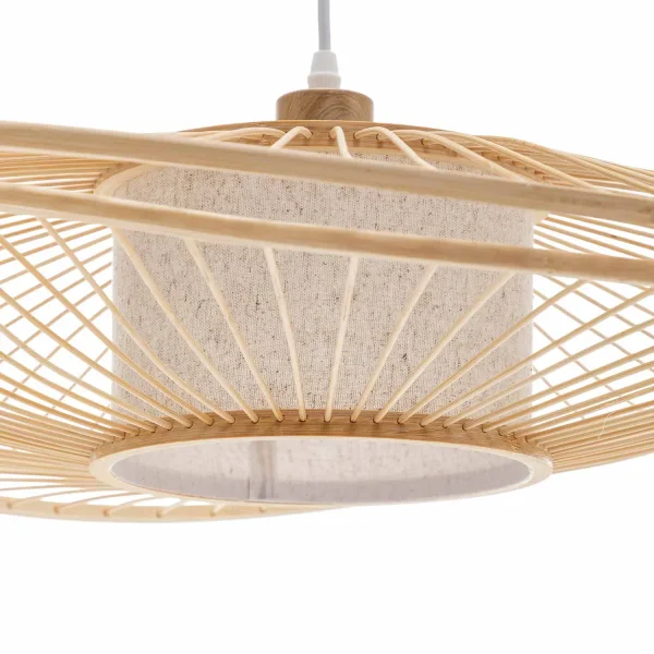 SUSPENSION EN BOIS ET TISSU Ø70CM E27 MALAI