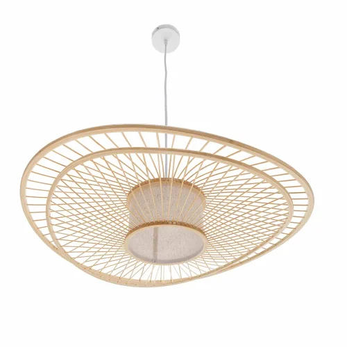 SUSPENSION EN BOIS ET TISSU Ø70CM E27 MALAI