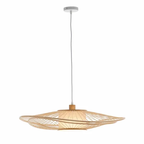 SUSPENSION EN BOIS ET TISSU Ø70CM E27 MALAI