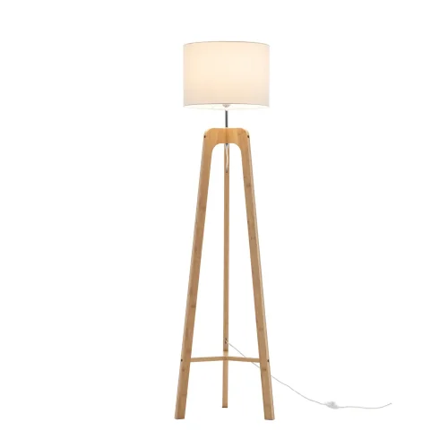 LAMPADAIRE EN BOIS ET TISSU Ø40CM E27 HAGEN
