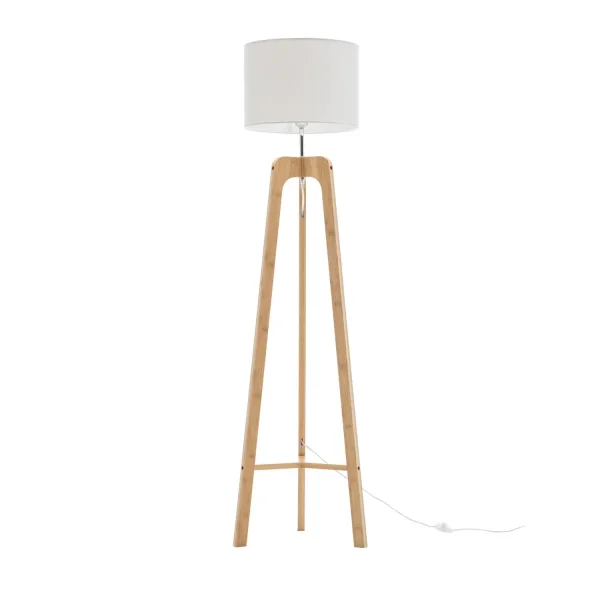 LAMPADAIRE EN BOIS ET TISSU Ø40CM E27 HAGEN