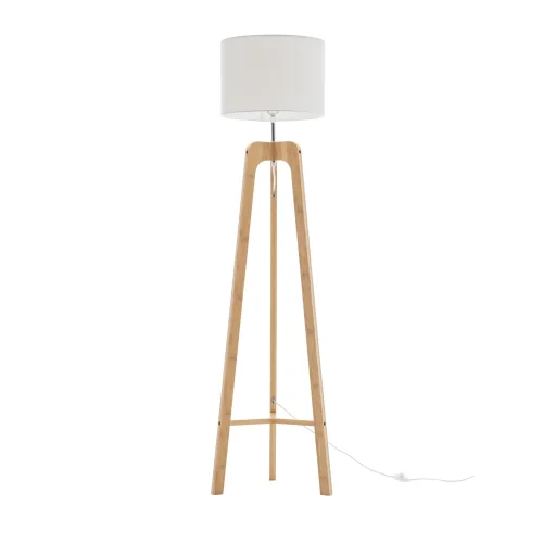 LAMPADAIRE EN BOIS ET TISSU Ø40CM E27 HAGEN