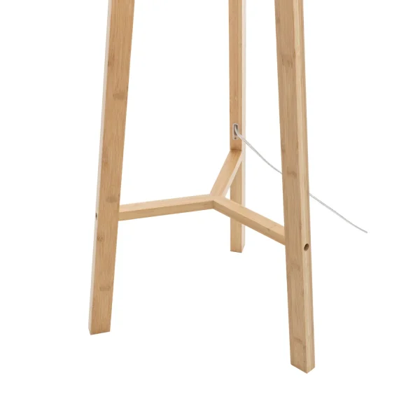 LAMPADAIRE EN BOIS ET TISSU Ø40CM E27 HAGEN