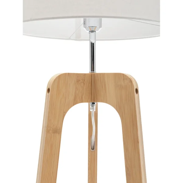 LAMPADAIRE EN BOIS ET TISSU Ø40CM E27 HAGEN