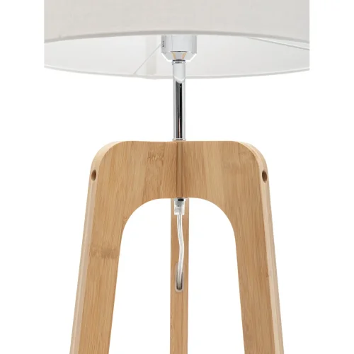 LAMPADAIRE EN BOIS ET TISSU Ø40CM E27 HAGEN