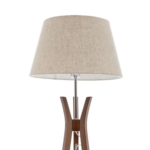 LAMPADAIRE EN BOIS D’ACAJOU ET TISSU Ø46CM E27 HAGEN