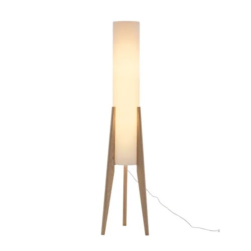 LAMPADAIRE EN BOIS ET TISSU 2 LUMIÈRES E27 Ø36CM HAGEN