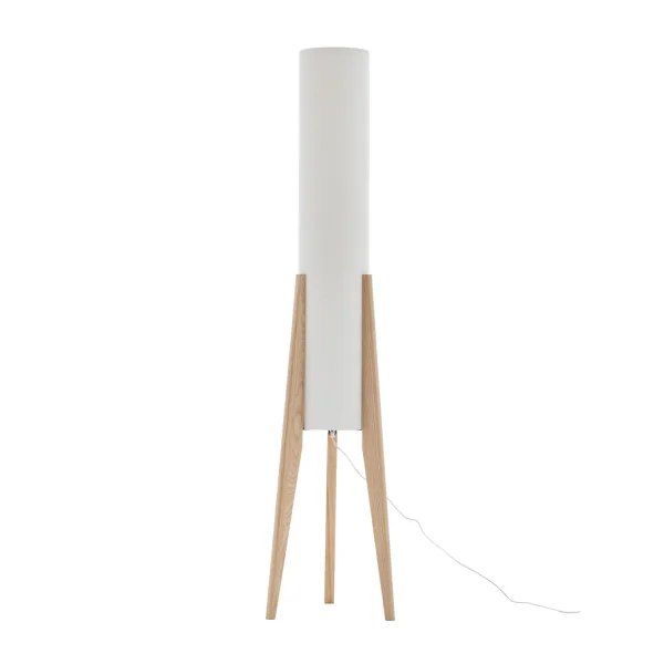 LAMPADAIRE EN BOIS ET TISSU 2 LUMIÈRES E27 Ø36CM HAGEN