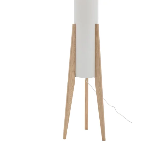 LAMPADAIRE EN BOIS ET TISSU 2 LUMIÈRES E27 Ø36CM HAGEN
