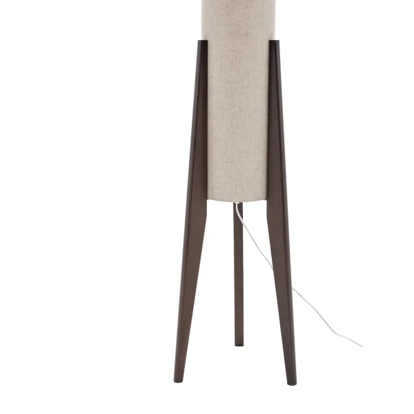 LAMPADAIRE EN BOIS ACACIA ET TISSU 2 LUMIÈRES E27 Ø36CM HAGEN