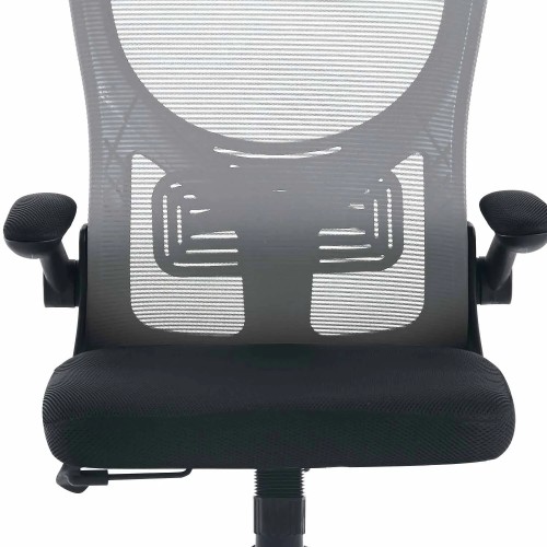 CHAISE DE BUREAU À ROULETTES GRISE ET NOIRE AVENTURINA