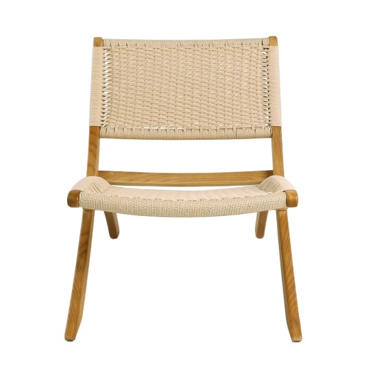 FAUTEUIL EN BOIS NATUREL ET CORDAGE ZUNA 2