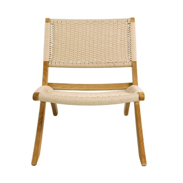FAUTEUIL EN BOIS NATUREL ET CORDAGE ZUNA