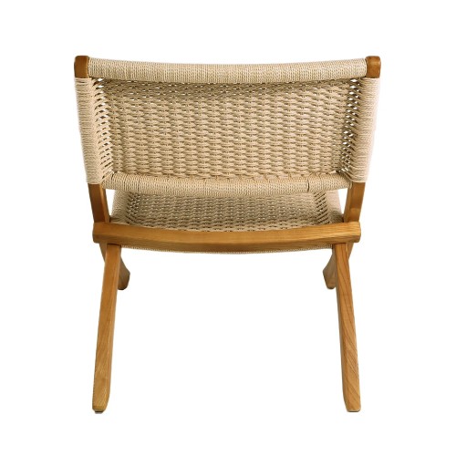 FAUTEUIL EN BOIS NATUREL ET CORDAGE ZUNA