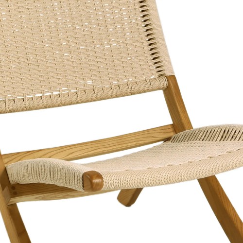 FAUTEUIL EN BOIS NATUREL ET CORDAGE ZUNA