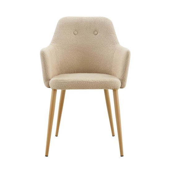 FAUTEUIL GUNNAR TISSU COULEUR SABLE PIEDS COULEUR NATURELLE 2