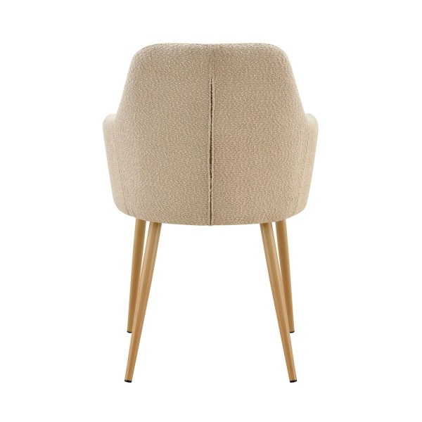 FAUTEUIL GUNNAR TISSU COULEUR SABLE PIEDS COULEUR NATURELLE