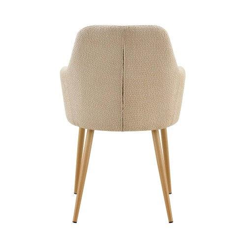 FAUTEUIL GUNNAR TISSU COULEUR SABLE PIEDS COULEUR NATURELLE