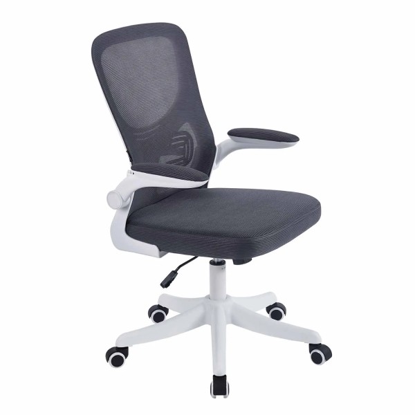 CHAISE DE BUREAU AVEC ROULETTES GRIS ET BLANC AVENTURINA