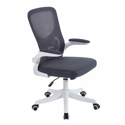 CHAISE DE BUREAU AVEC ROULETTES GRIS ET BLANC AVENTURINA