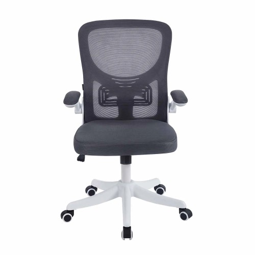 CHAISE DE BUREAU AVEC ROULETTES GRIS ET BLANC AVENTURINA