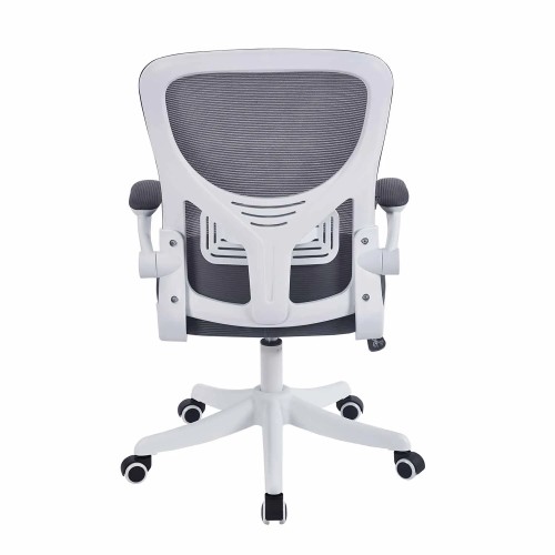 CHAISE DE BUREAU AVEC ROULETTES GRIS ET BLANC AVENTURINA
