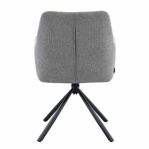 FAUTEUIL ROULETTE TAPISSÉ GRIS FABRIZIO